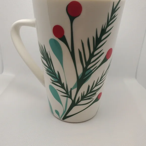 2020 Starbucks Holiday Christmas  Coffee Mug White Mistletoe 12oz HTF - Picture 3 of 5